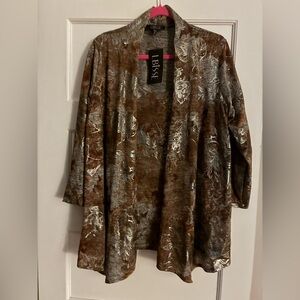 Brown and Silver Floral Jacket by L'Bisse
